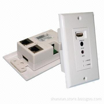 50m HDMI Extender, Wall Plate Via Cat5e/6 Cable with IR Control, 5V DC Voltage and Modular Design